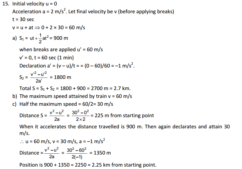 Rest and Einstellung Kinematics HC Verma Section 1 Concepts starting Physics Solutions
